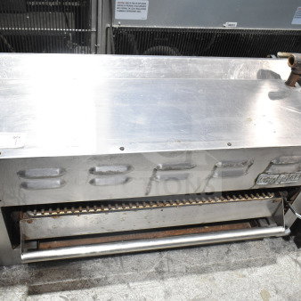 Imperial Commercial Gas Powered Cheese Melter, stainless steel, visible wear, branded label on front, lot tag 47.