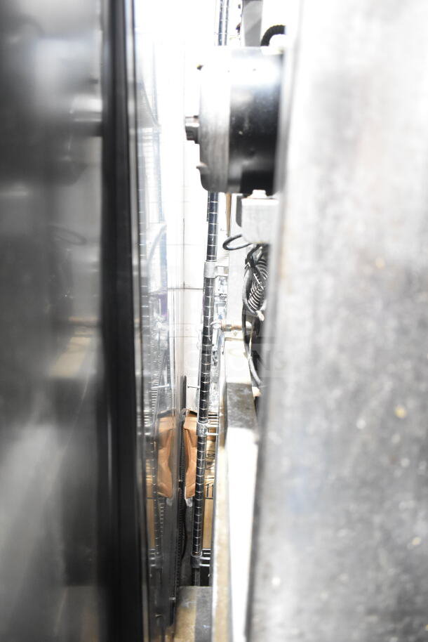 Blodgett commercial convection ovens with view-through doors, thermostatic controls, on casters. Dual unit auction.