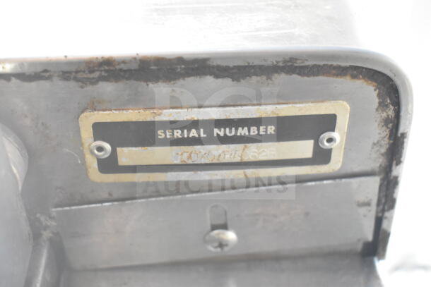 Blodgett commercial convection oven, view-through doors, thermostatic controls, commercial casters, visible serial number.