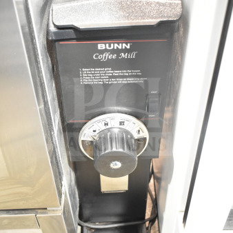 Bunn G3 HD commercial coffee grinder, 2017 model, 120V, black, with grind settings dial, in good condition.