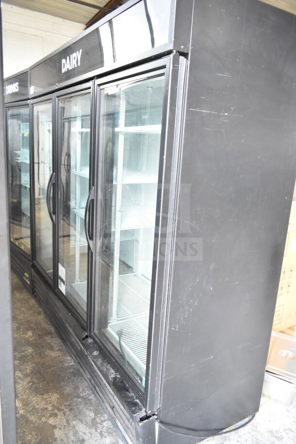 2019 True GDM-72-HC 3-Door Cooler Merchandiser, 115V, 1 Phase, glass doors, black finish, excellent condition.
