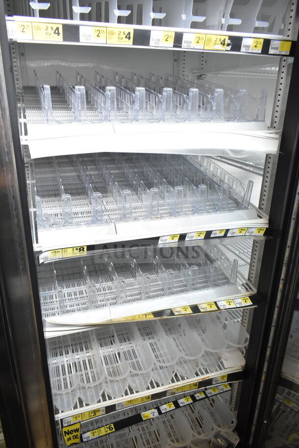 2017 True GDM-72-HC Commercial Cooler, 3 glass doors, shelves with product dividers, 115 volts, excellent condition.