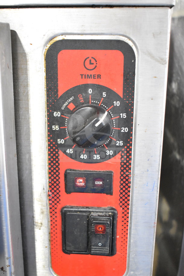 Vulcan C24EO3 steam cabinet control panel with timer dial, low water, and cook indicators. 208/240 volts, good condition.