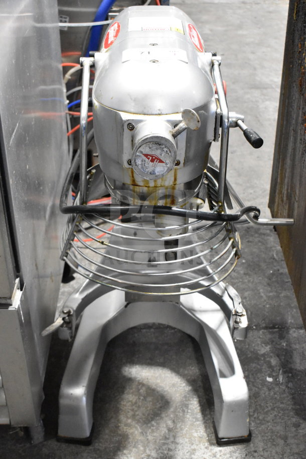 Fleetwood M20A 20 Quart Planetary Dough Mixer with bowl guard, 120 volts, 1 phase, commercial-grade condition.