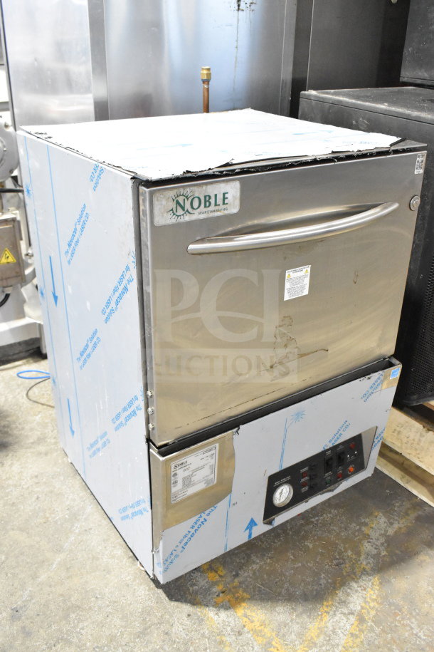 2020 Noble Wareforce UL30 Commercial Undercounter Dishwasher, stainless steel, 115V, 1 phase. Features control panel, manufacturer label.