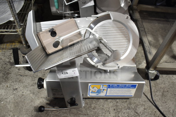 Bizerba SE 12 D US commercial meat slicer, countertop model, 120 volts, 1 phase, used condition.