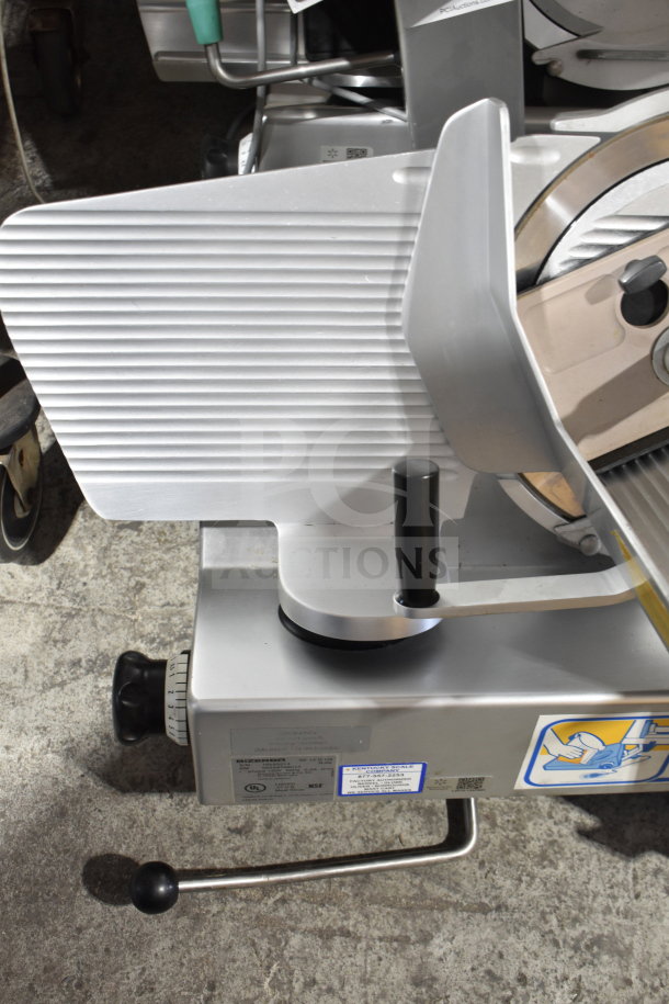 Bizerba SE 12 D US commercial meat slicer, 120V, 1 phase, excellent condition, visible controls and safety labels.