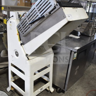 Oliver 797-32NC commercial bread slicer with Pro Guard Artisan Bread Safety Chute. Floor style, 115V, good condition.