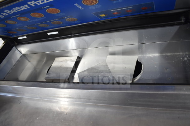 True TPP-67 Commercial Pizza Prep Table, stainless steel, 115 volts, 1 phase, features ingredient storage bins.