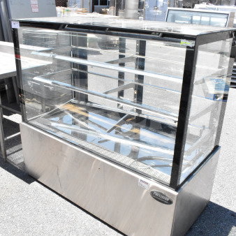 Precision CD60-3-HC deli display case, stainless steel, glass shelves, commercial use, 115 volts, visible brand logo.