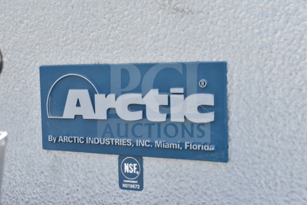 Arctic Walk In Box, features Bohn evaporator fan, visible Arctic Industries logo and NSF certification tag.