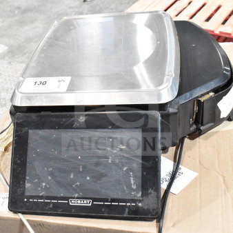 2017 Hobart HTi-7LH26 commercial scale, stainless steel platform, touchscreen display, minor wear, 120/208-240V, 1 phase.