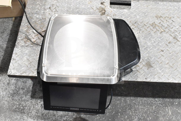 2017 Hobart HTi-7LH26 commercial food portioning scale, stainless steel, countertop model, electric, good condition.