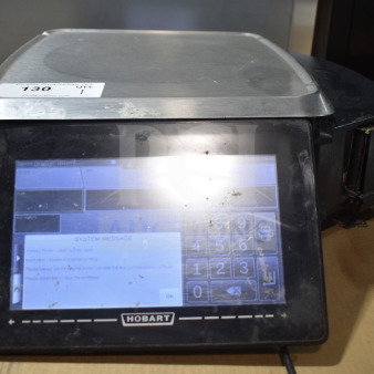 2017 Hobart HTi-7LH26 commercial scale, tested, non-functional, 120/208-240V, 1 phase, visible system message on screen.