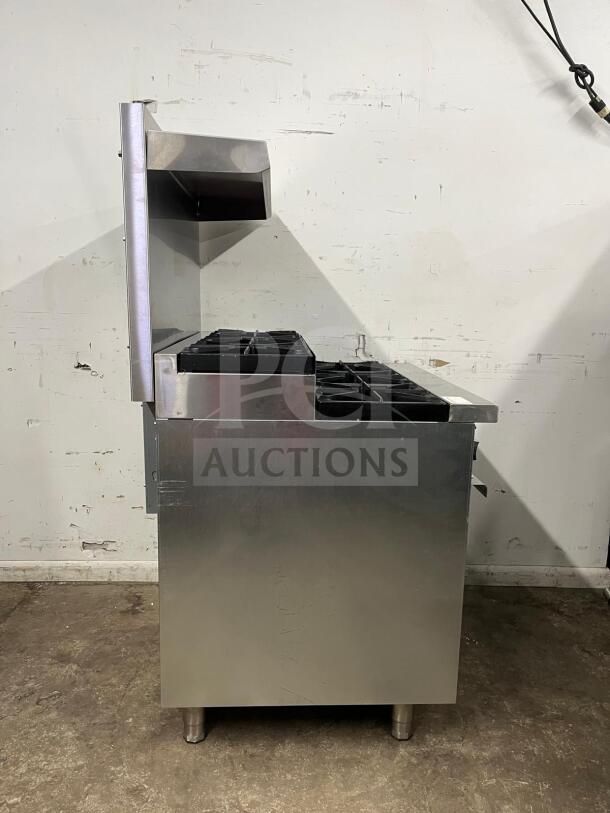 BRAND NEW 2024 EVERNEW RC-ENR6B36TJ-NAT stainless steel range, 2-tier 6 burners, oven, backsplash, overshelf, 210,000 BTU.