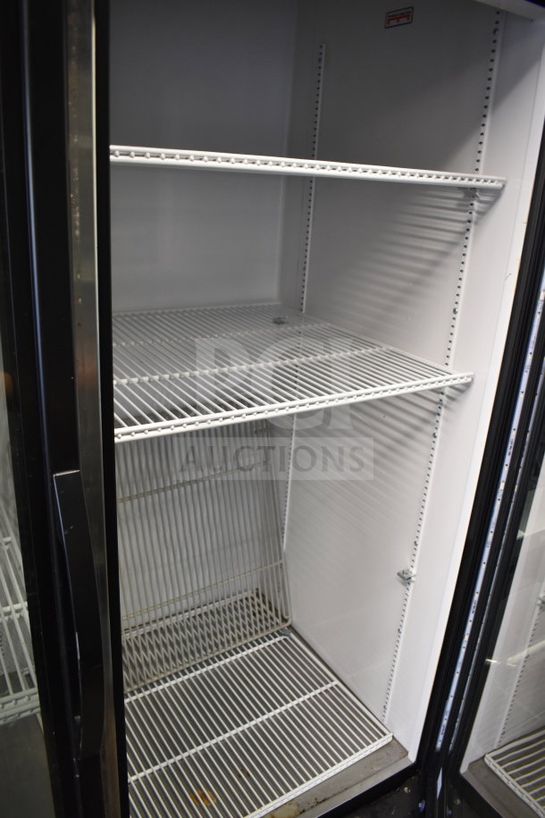2019 True GDM-49-HC commercial 2-door cooler, white interior with adjustable wire shelves, clean, tested, working condition.