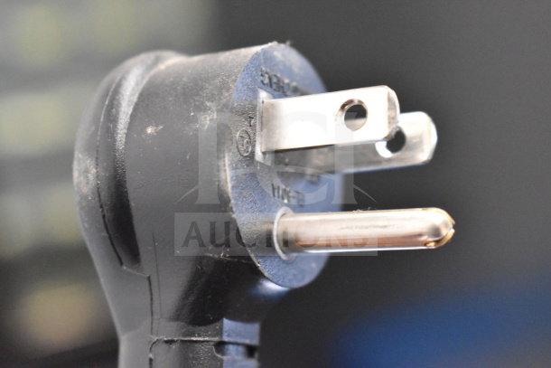 Close-up of a standard electrical plug for the 2019 True GDM-49-HC reach-in cooler, 115V, 1 phase.