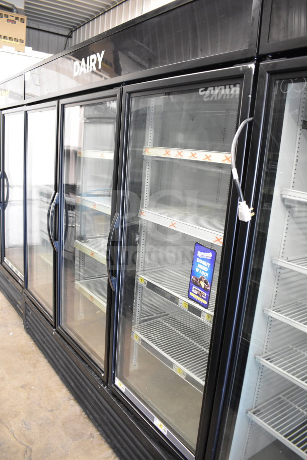 2017 True GDM-72-HC 3 Door Reach-In Cooler Merchandiser, black, tested and working, 115 volts, 1 phase.