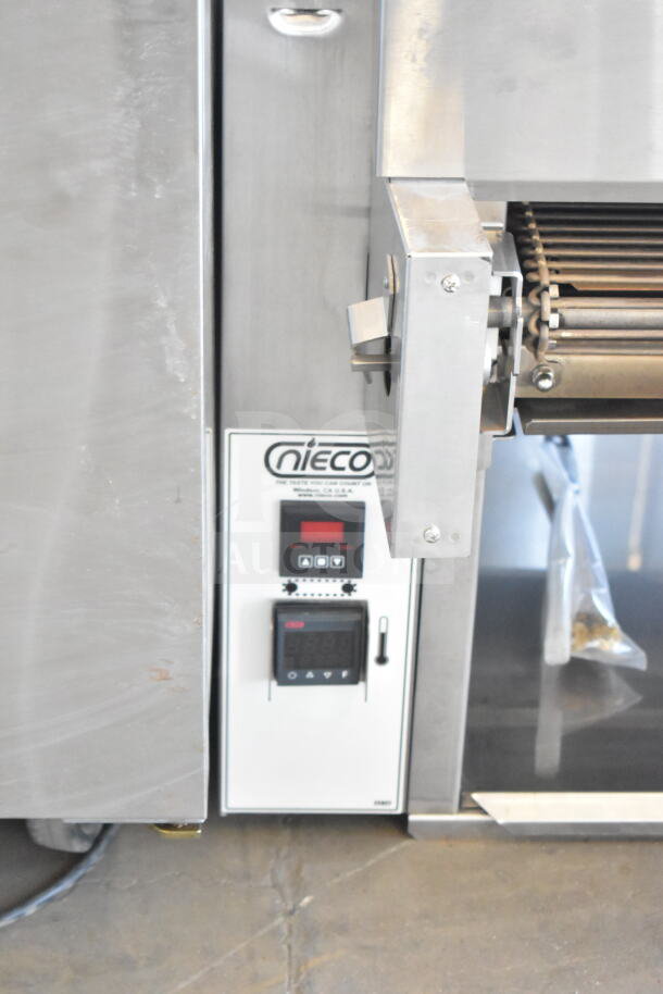 2021 Nieco JF93E commercial electric BroilVection conveyor grill, 208V, 3 phase, stainless steel, excellent condition.