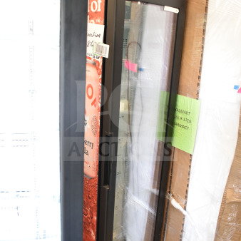 IDW G-11-C33EB cooler merchandiser; single door, glass front, branded "Olipop," 115V, 1 phase, excellent condition.
