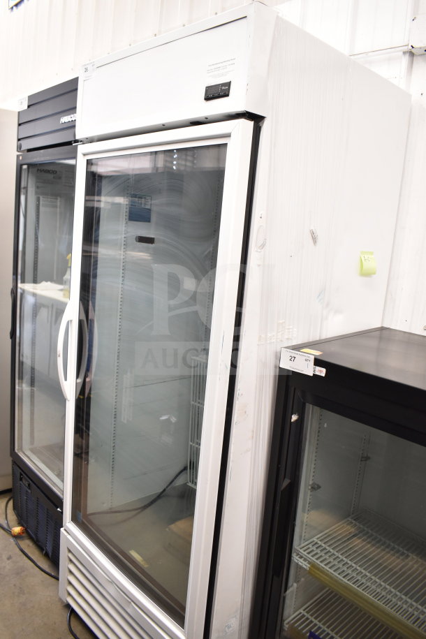 2021 True TSCI-600R-G-PH commercial cooler, single glass door, 110-120V, shown in good condition, interior shelving visible.