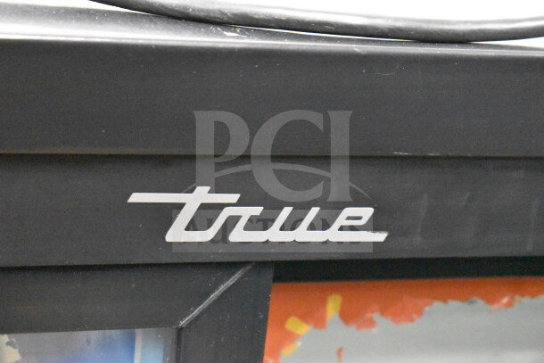 2020 True GDM-41SL-48-HC-LD cooler logo, black frame. Commercial reach-in merchandiser, 115V, 1 phase.