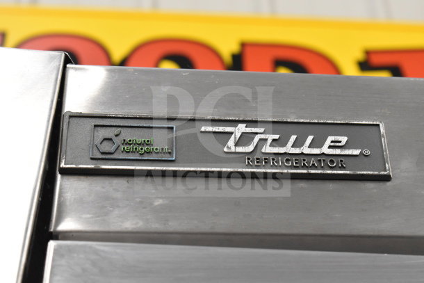 2020 True T-35-HC Commercial 2 Door Reach-In Cooler, featuring "True Refrigerator" branding and "natural refrigerant" label.
