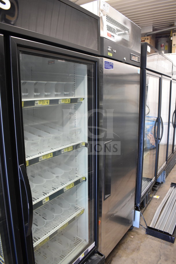 Turbo Air M3F24-1-N commercial single door reach-in freezer on casters, stainless steel, 115V, excellent condition.