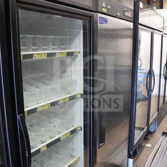 Turbo Air M3F24-1-N commercial single door reach-in freezer on casters, stainless steel, 115V, excellent condition.