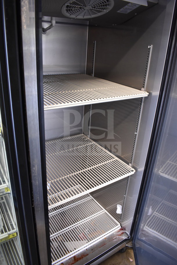 Turbo Air M3F24-1-N commercial single door freezer with adjustable shelves, interior fan, and caster wheels, 115V, 1 phase.