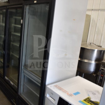 2019 Habco SE18 Commercial Single Door Cooler Merchandiser, black and white. 115V, 1 phase. Clean, good condition.