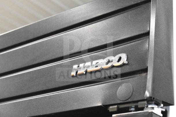 2019 Habco SE18 Single Door Cooler; commercial grade, black exterior, 115V, 1 phase, silver Habco branding.