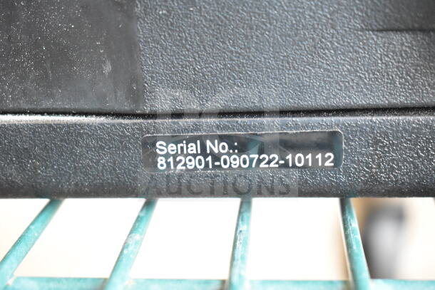Honeywell single door safe with visible serial number. Does not include combination. Sturdy black exterior.