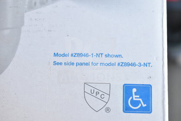 8 new Insul Guard ADA pipe covers, model #Z8946-1-NT, shown with accessibility symbol and UPC mark.