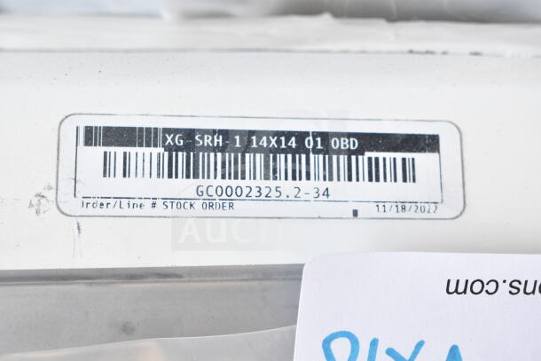 10 vent covers, XG-SRH model, size 14x14. Includes barcode and order info. Date: 11/18/2022. Condition appears new.