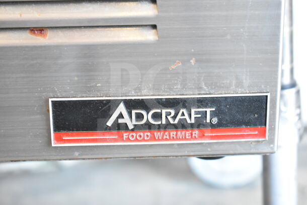 Adcraft Commercial Countertop Food Warmer, 120V, 1 Phase, visible logo, slight surface wear.