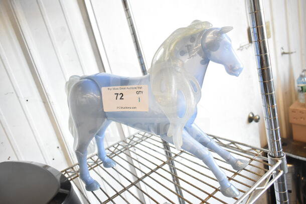 Disney Frozen 2 Elsa's Spirit Horse Water Nokk toy, light-up feature, translucent blue with glitter mane, mint condition.