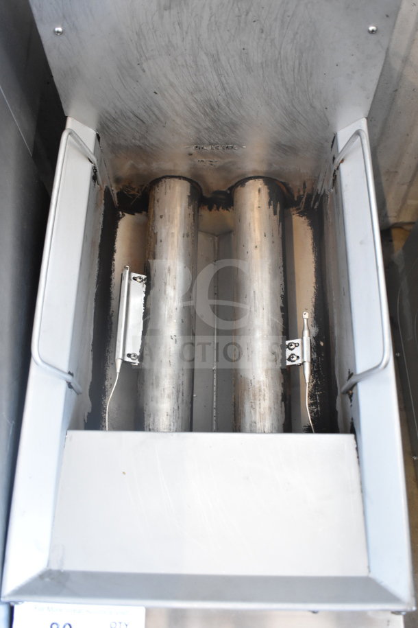 Cecilware countertop deep fat fryer, stainless steel, internal heating elements, used condition, visible wear.