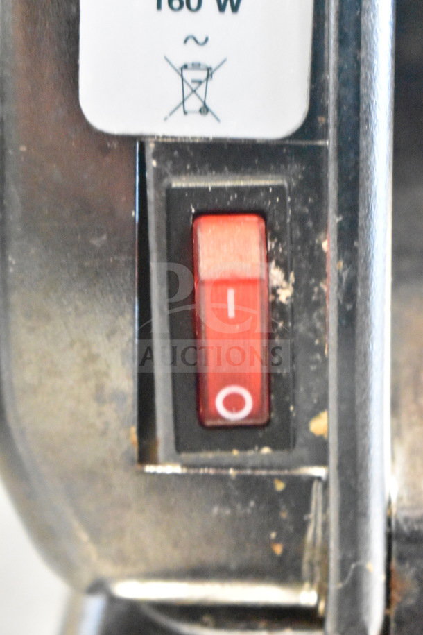 Imperia RMN Commercial Pasta Machine, missing handle, 120V, 1 Phase, visible power switch and 180W label.