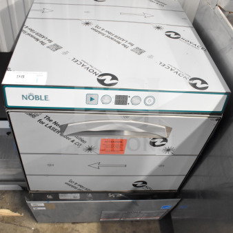Brand new Noble 495LTUC24 undercounter dishwasher, low-temp, 120V, 1 phase. Scratch and dent condition, packaging intact.
