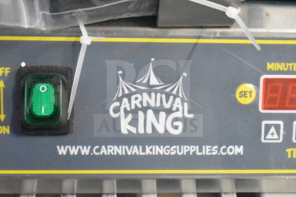 BRAND NEW Carnival King 382WBM26DGT Double Belgian Waffle Maker, non-stick, digital timer, temperature control, 120V.