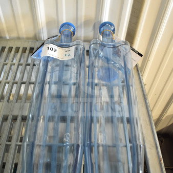 2 new San Jamar 712RCU1282 Rapi-Kool® cooling paddles, 4L capacity, blue plastic, minor scratches. Marked QTY x2.