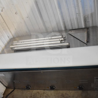 Brand new Avantco 177STE3S three pan electric steam table, open well design, with undershelf. 120 Volts, 1 Phase, minor dents.