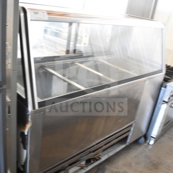 Cooltech CTR-60BMBTG commercial prep table display case, stainless steel, 115 volts, 1 phase, glass front, used condition.