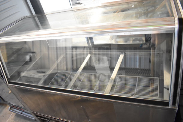 Cooltech CTR-60BMBTG commercial prep table display case. Glass top, stainless steel body, 115V, 1 Phase, excellent condition.