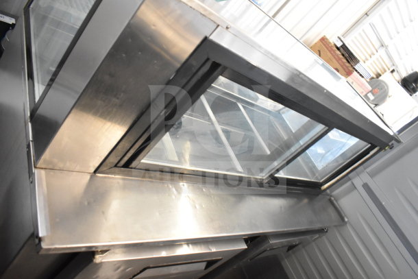 Cooltech CTR-60BMBTG commercial prep table, stainless steel, with clear display case, 115V, 1 phase, excellent condition.