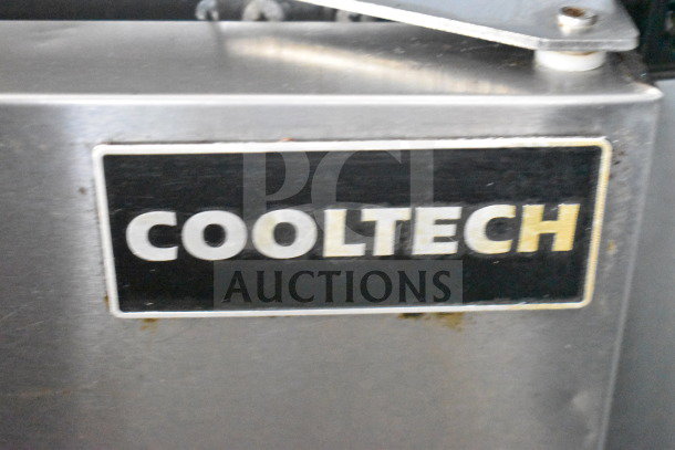 Cooltech CTR-60BMBTG commercial prep table display case, stainless steel, 115V, with brand label.