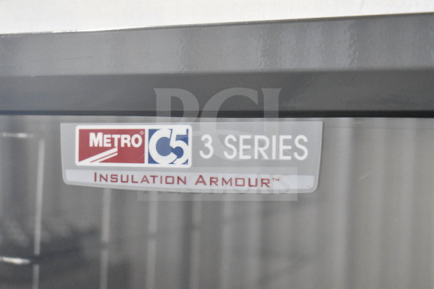 2017 Metro C539-HDC-4-GY Heated Holding Cabinet, 3 Series, Insulation Armour label visible, commercial casters, 115V, 1 phase.