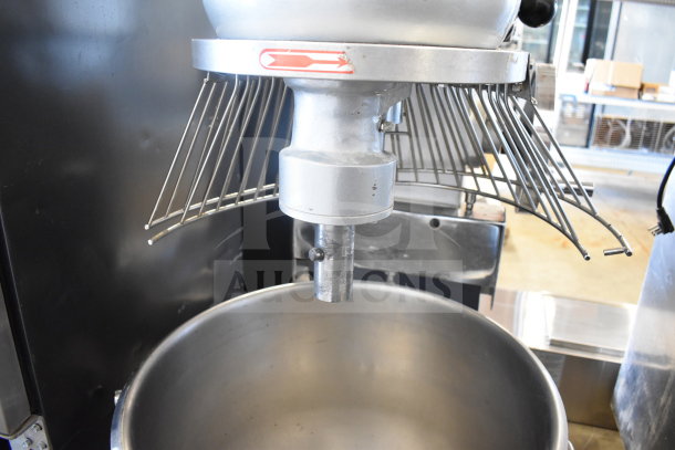 2022 Precision Mixer HD-60, 60-quart commercial dough mixer with bowl, guard, hook, and dolly. 220V, 3-phase.