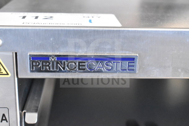 Prince Castle EHB24 commercial countertop holding bin, stainless steel, 208-240V, 1 phase, branding visible.
